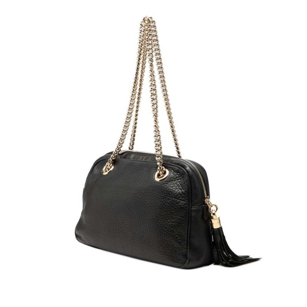 GUCCI Black Leather Shoulder Bag - Picture 2 of 7